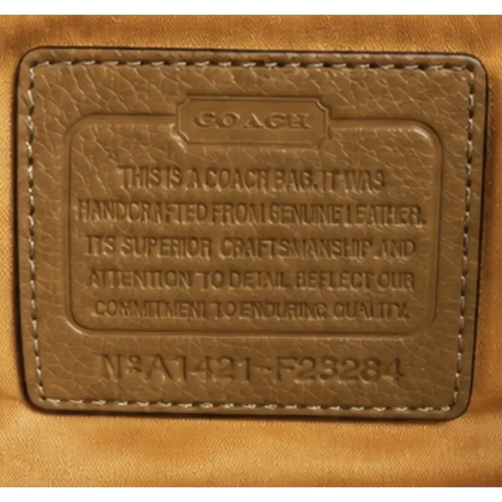 Coach F23284 Park Carrie Tote & F23167 Slim Wallet British Tan Leather Bundle